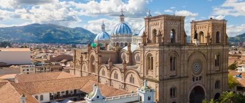 cathedral of the Immaculate Conception aerial view Cuenca 厄瓜多尔